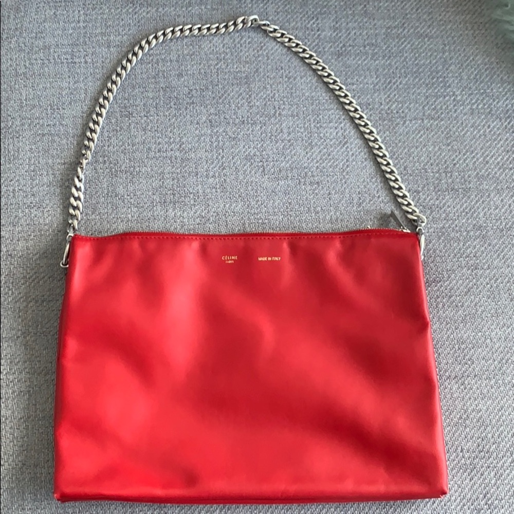 Celine trio bag. Red.
